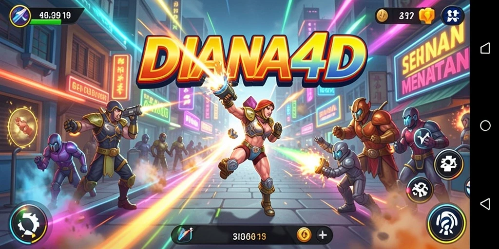 Tampilan gameplay DIANA4D yang penuh aksi dan tantangan.
