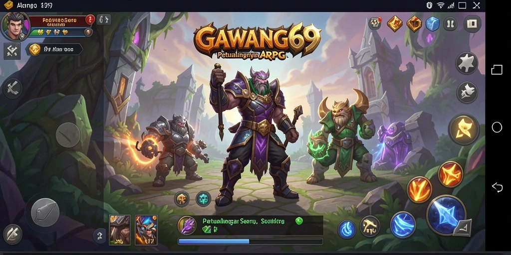 Screenshot gameplay GAWANG69 menampilkan aksi pertarungan yang mendebarkan.
