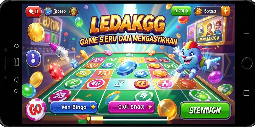 Screenshot LEDAGGG menampilkan gameplay Bingo yang seru dan menarik.