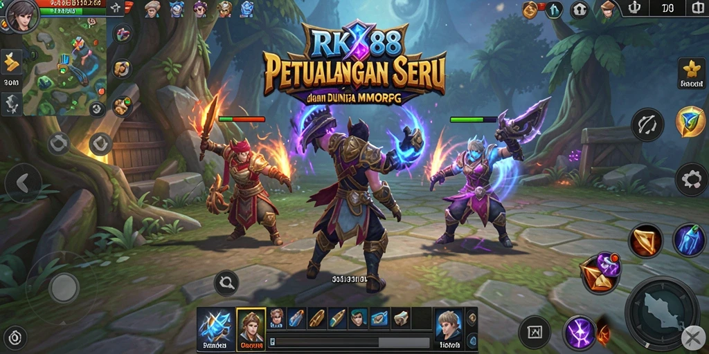 Screenshot utama RK88 menampilkan aksi seru dalam gameplay MMORPG.